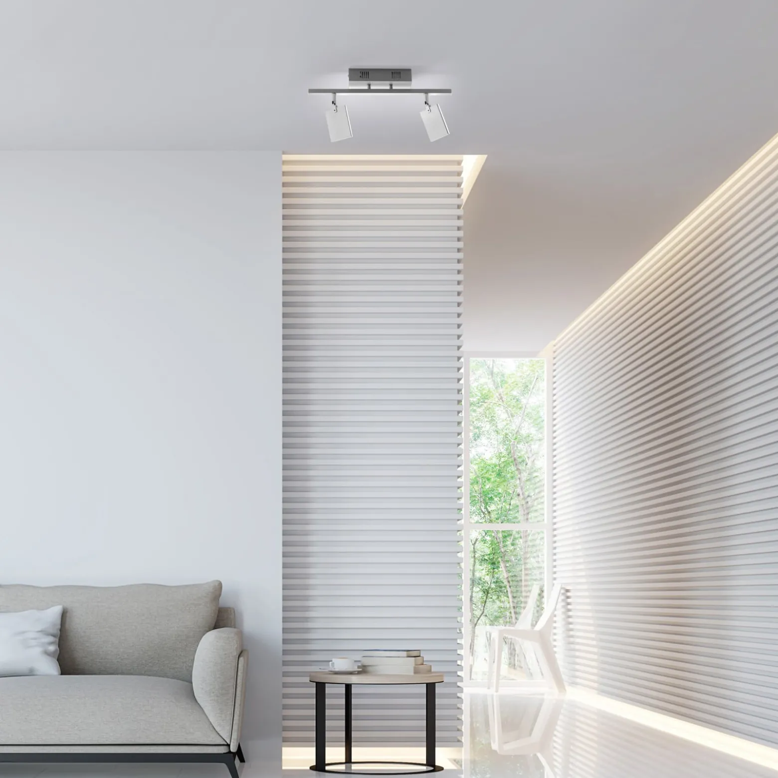 PURE Mira-LED-valaisin 2 valoa kaukosäädin CCT alu
