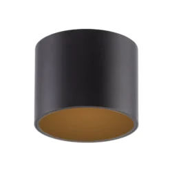 PURE Point -kylpyhuoneen LED-kattovalaisin, musta, Ø 11 cm, IP44