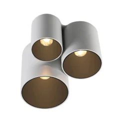 PURE Point -kylpyhuoneen LED-kattovalaisin, valkoinen, 18 cm, 3-lamppuinen, IP44