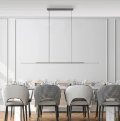 PURE Surface -LED-riippuvalaisin, harmaa, 160 cm, alumiini, 3 000 K
