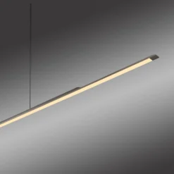 PURE Surface -LED-riippuvalaisin, harmaa, 160 cm, alumiini, 3 000 K