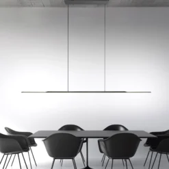 PURE Surface -LED-riippuvalaisin, harmaa, 160 cm, alumiini, 3 000 K