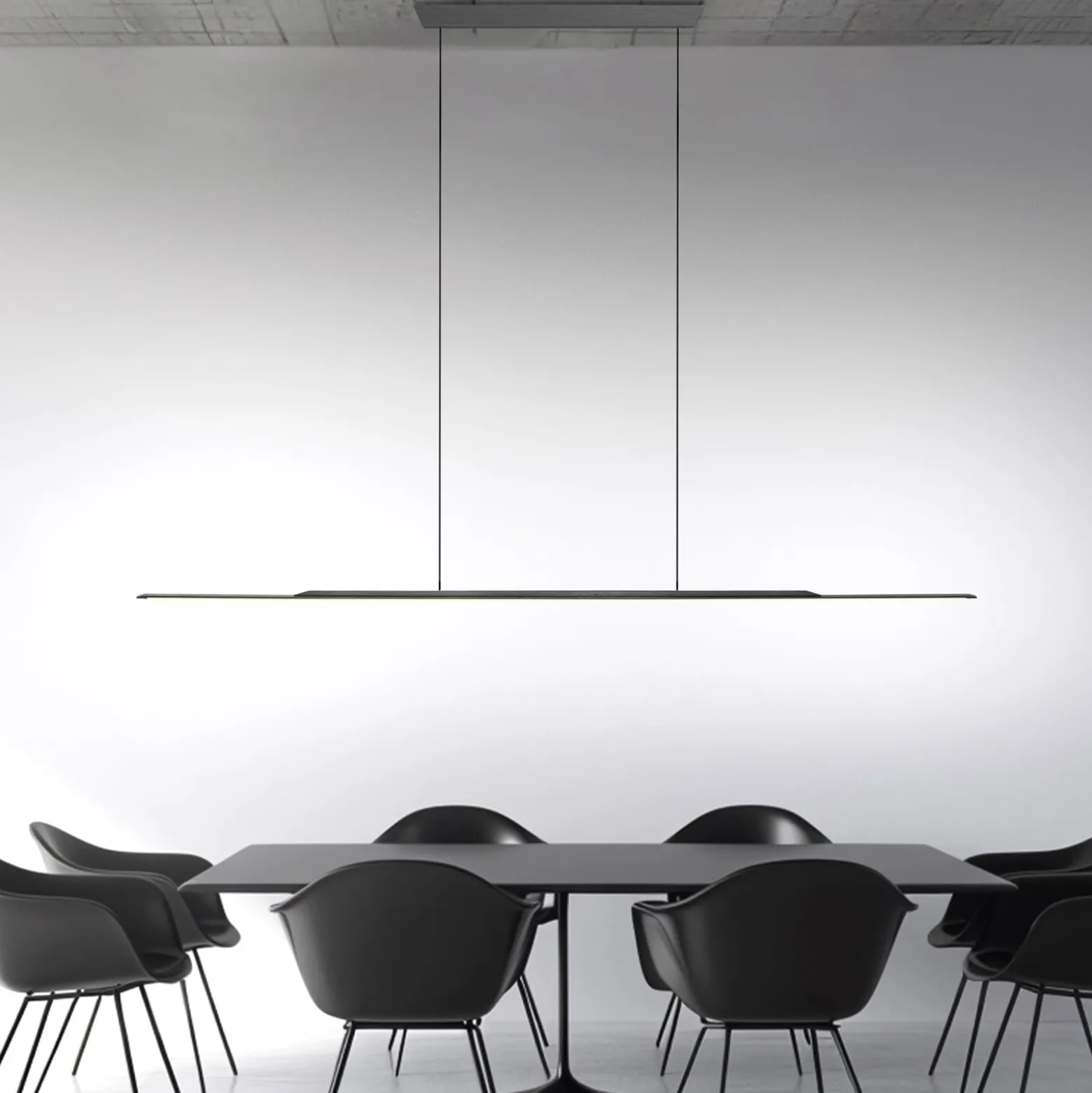 PURE Surface -LED-riippuvalaisin, harmaa, 160 cm, alumiini, 3 000 K