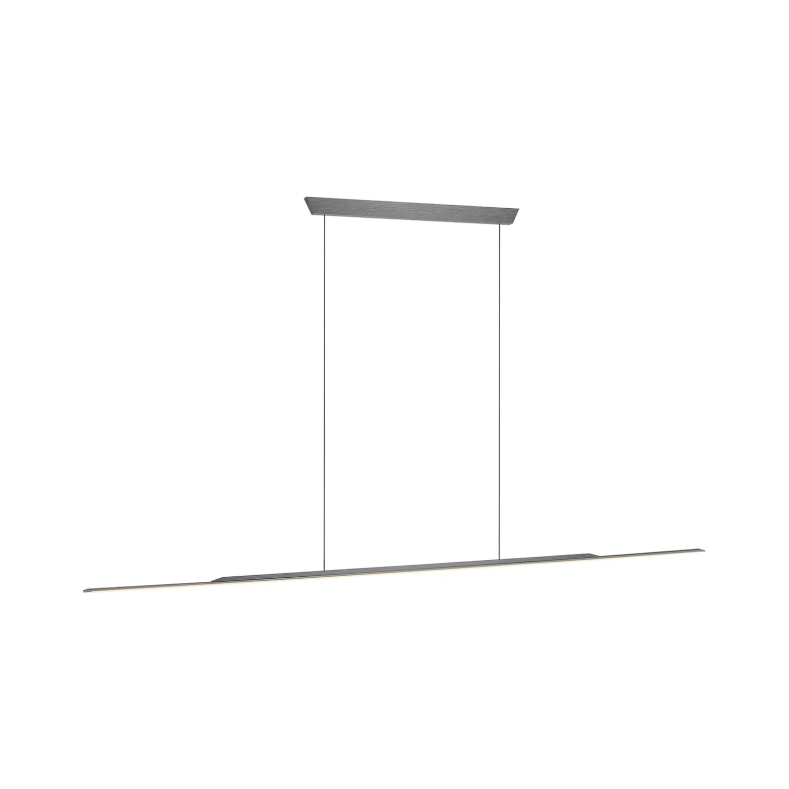 PURE Surface -LED-riippuvalaisin, harmaa, 160 cm, alumiini, 3 000 K