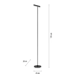 PURE Tutua -LED-lattiavalaisin, anturihimmennin, musta