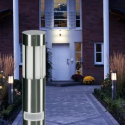Pylväsvalaisin 475, ruostumaton teräs, korkeus 90 cm, liiketunnistin