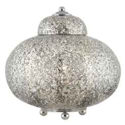 Pöytälamppu Moroccan Fretwork, nikkeli