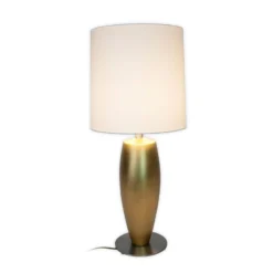 Pöytälamppu OMEGA SOTTILE, kulta/valkoinen, korkeus 80 cm, keraaminen, E27