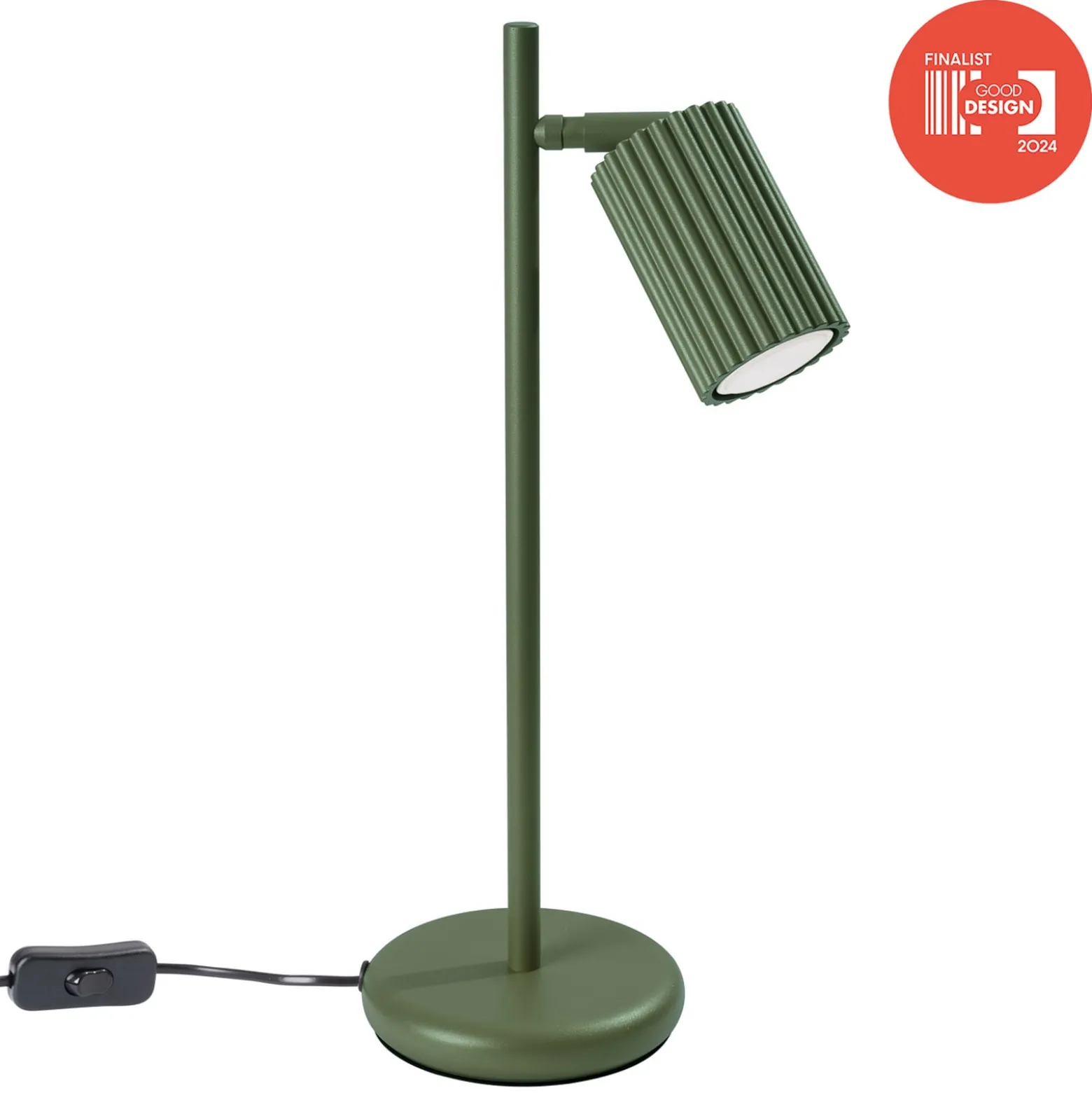 Pöytävalaisin ALORA, korkeus 43 cm, oliivinvihreä, metalli, GU10