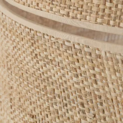 Pöytävalaisin Calma, beige, rafi, korkeus 38 cm, E27, E27