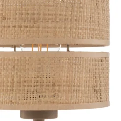 Pöytävalaisin Calma, beige, rafi, korkeus 38 cm, E27, E27