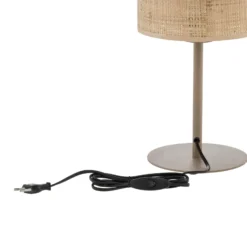 Pöytävalaisin Calma, beige, rafi, korkeus 38 cm, E27, E27