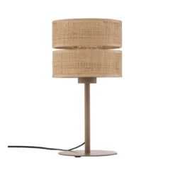 Pöytävalaisin Calma, beige, rafi, korkeus 38 cm, E27, E27