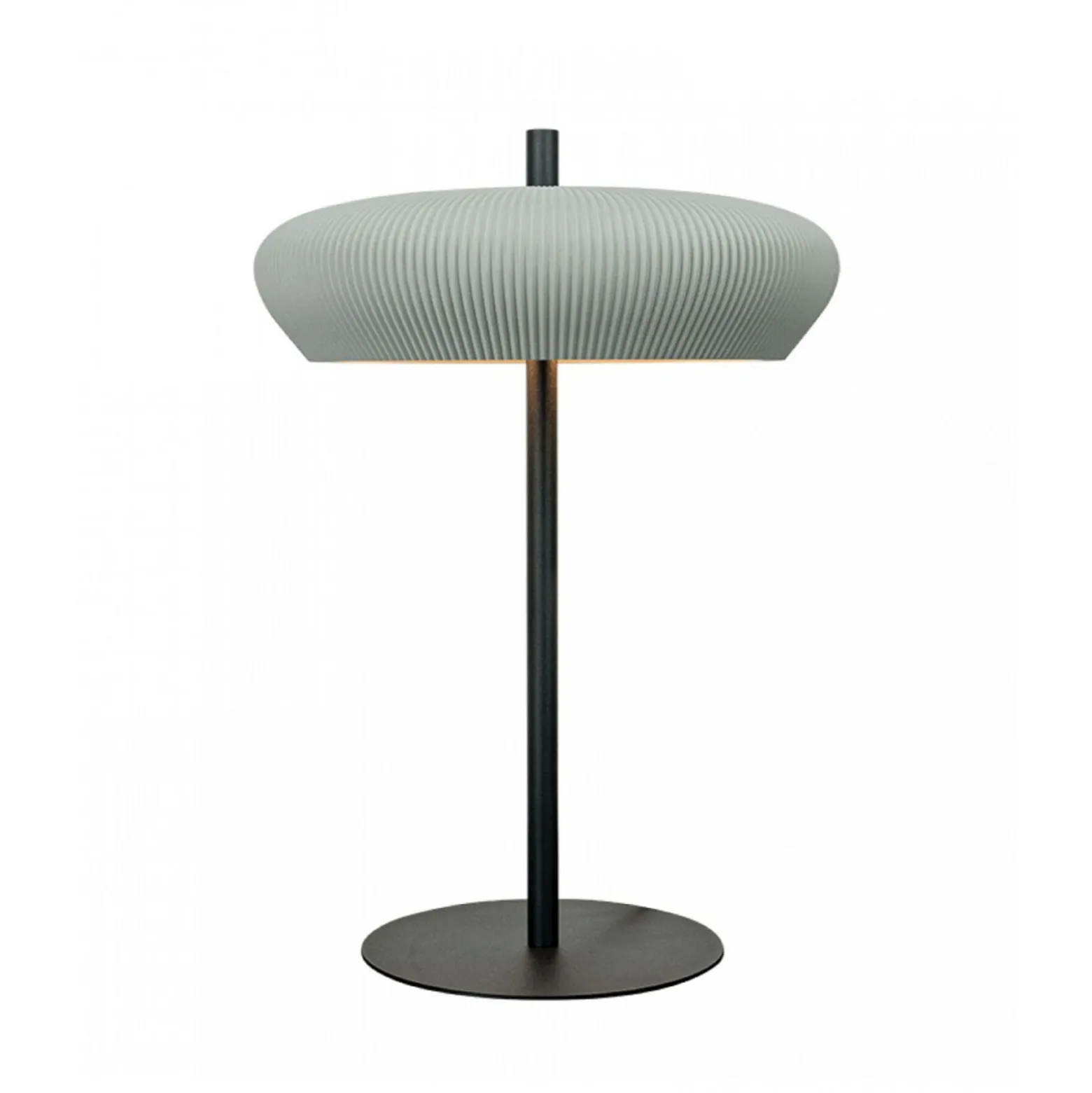 Pöytävalaisin 2594, harmaa/musta, korkeus 41 cm, savi/metalli, G9