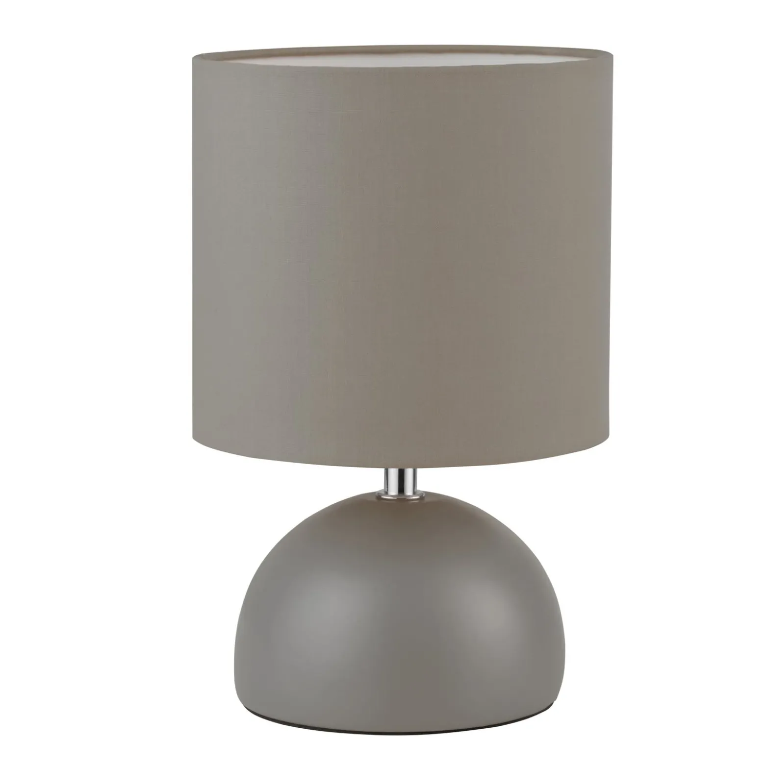 Pöytävalaisin Quorin, harmaa, tekstiili/teräs, 25 cm, E14