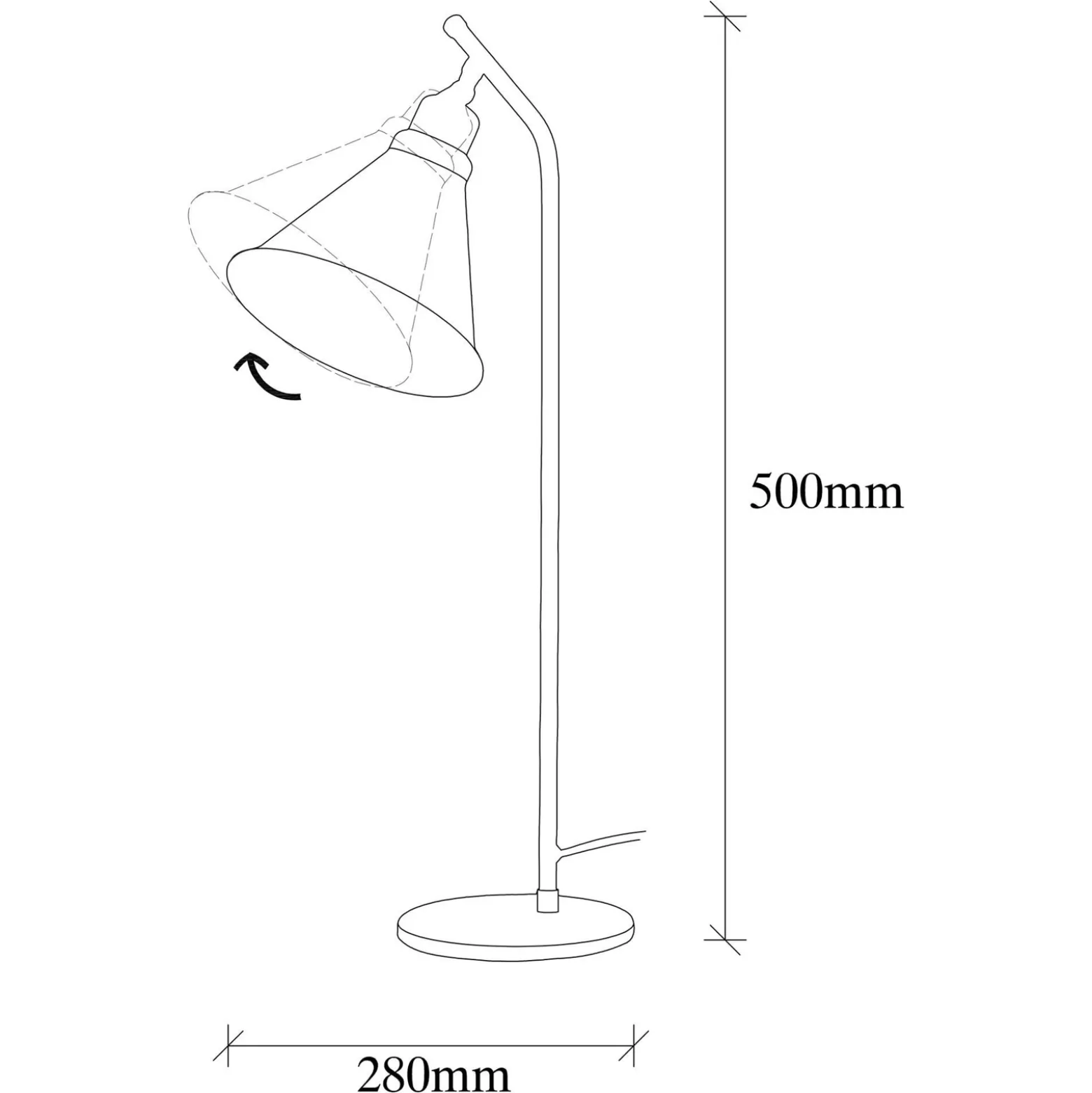 Pöytävalaisin Sivani MR-610, antiikkikulta, metalli, korkeus 50 cm