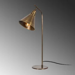 Pöytävalaisin Sivani MR-610, antiikkikulta, metalli, korkeus 50 cm