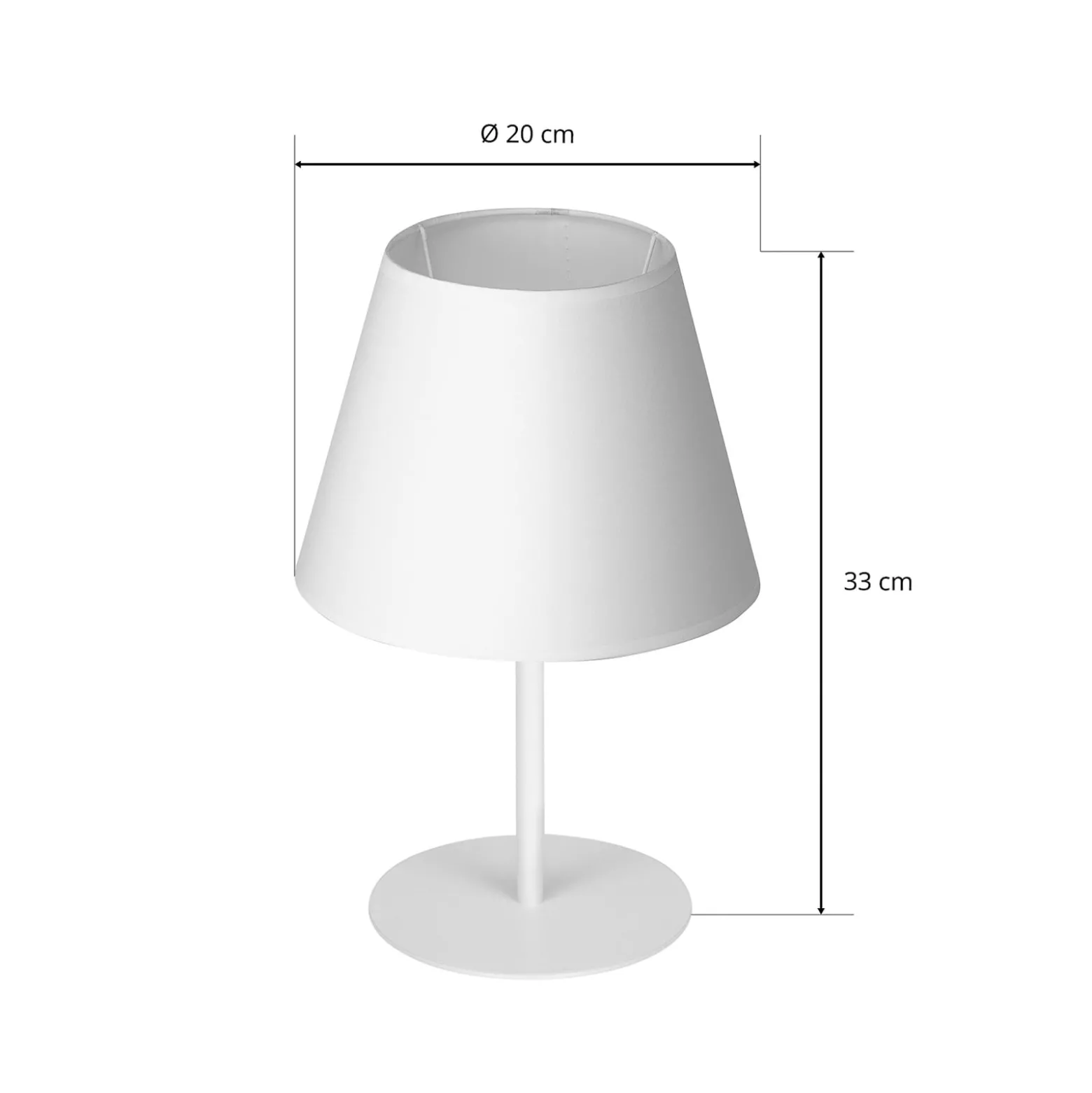 Pöytävalaisin Soho, kartiomainen, korkeus 33 cm, valkoinen
