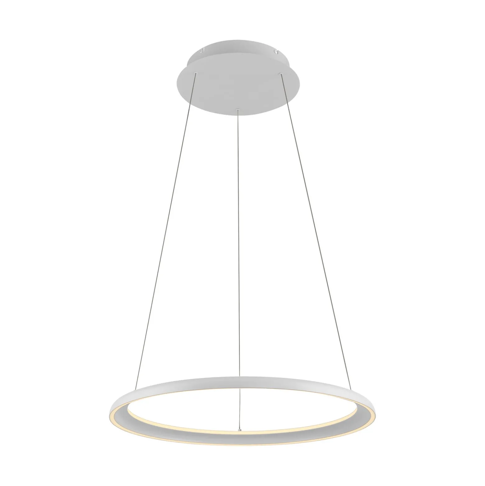 QUILLO-LED-riippuvalaisin, valkoinen, Ø 60 cm, metalli, Switchdim