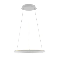 QUILLO-LED-riippuvalaisin, valkoinen, Ø 60 cm, metalli, Switchdim