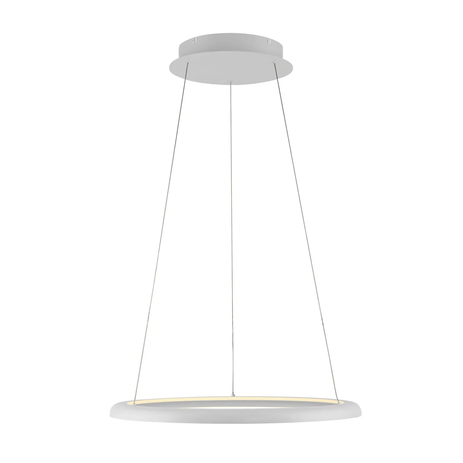 QUILLO-LED-riippuvalaisin, valkoinen, Ø 60 cm, metalli, Switchdim