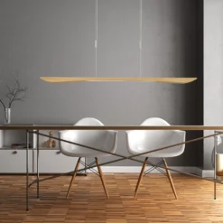 Quitani LED-riippuvalaisin Hiba, luonnon tammi, pituus 148 cm