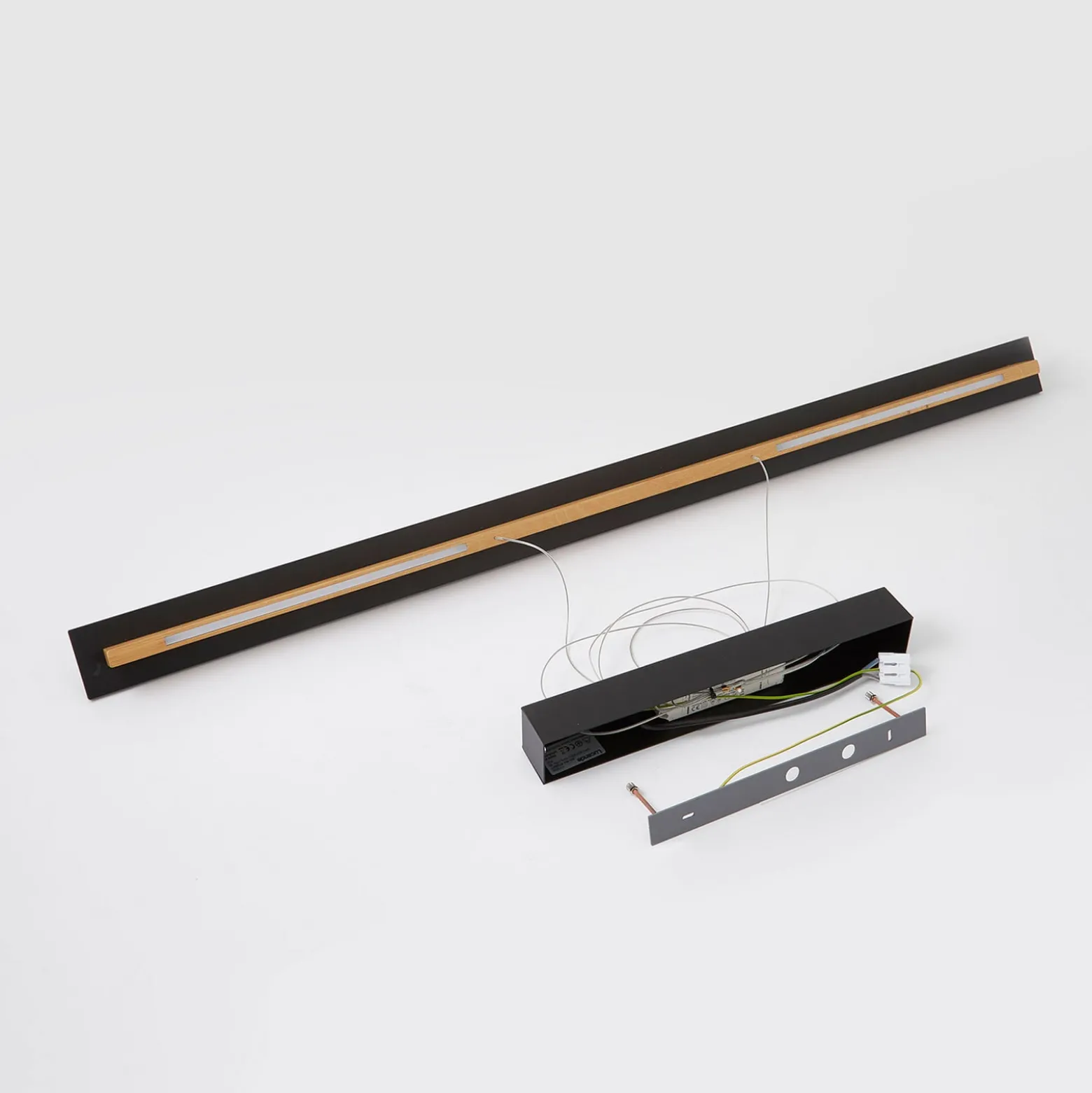 Quitani LED-riippuvalaisin Lexa, tammi/musta, pituus 118 cm