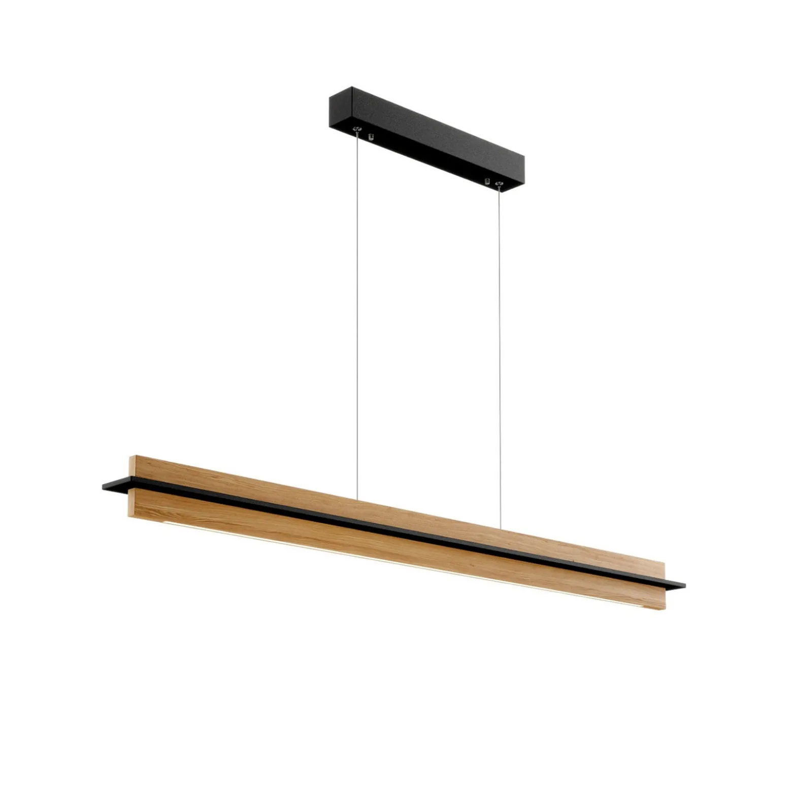 Quitani LED-riippuvalaisin Lexa, tammi/musta, pituus 118 cm