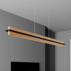 Quitani LED-riippuvalaisin Lexa, tammi/musta, pituus 118 cm