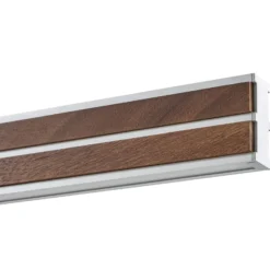 Quitani LED-riippuvalaisin Lisene, pähkinä/hopea, CCT 117 cm, himmennettävä