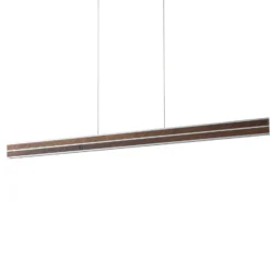Quitani LED-riippuvalaisin Lisene, pähkinä/hopea, CCT 117 cm, himmennettävä