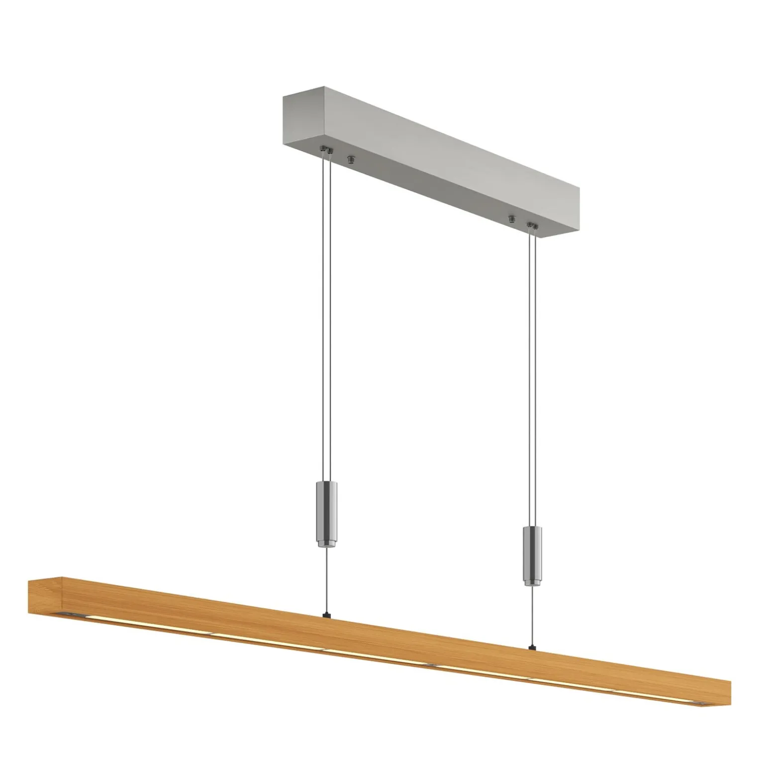 Quitani LED-riippuvalaisin Nora, luonnonvärinen tammi, pituus 118 cm