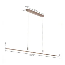 Quitani LED-riippuvalaisin Tolu, pituus 180 cm, himmennettävä