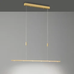 Quitani LED-riippuvalaisin Tolu, pituus 119 cm, messinki