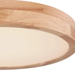 Rainer LED-kattovalaisin, Ø 40 cm, puuefekti, metalli, CCT