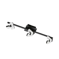 Ray LED-kattovalaisin, 60 cm, 3-valo, musta, metallia