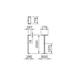 Regent Lighting Lightpad LED 2x jalka, keski hopea