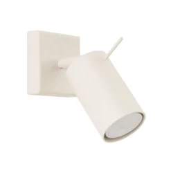 Rengas seinävalaisin, beige, ulkonema 16 cm, teräs