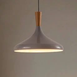 Riippuvalaisin Chris, harmaa/valkoinen, Ø 35 cm, metalli