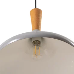 Riippuvalaisin Chris, harmaa/valkoinen, Ø 35 cm, metalli