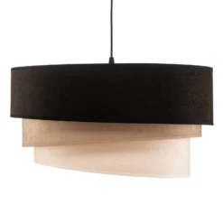 Riippuvalaisin Devon, musta/beige/ecru/kulta Ø45cm