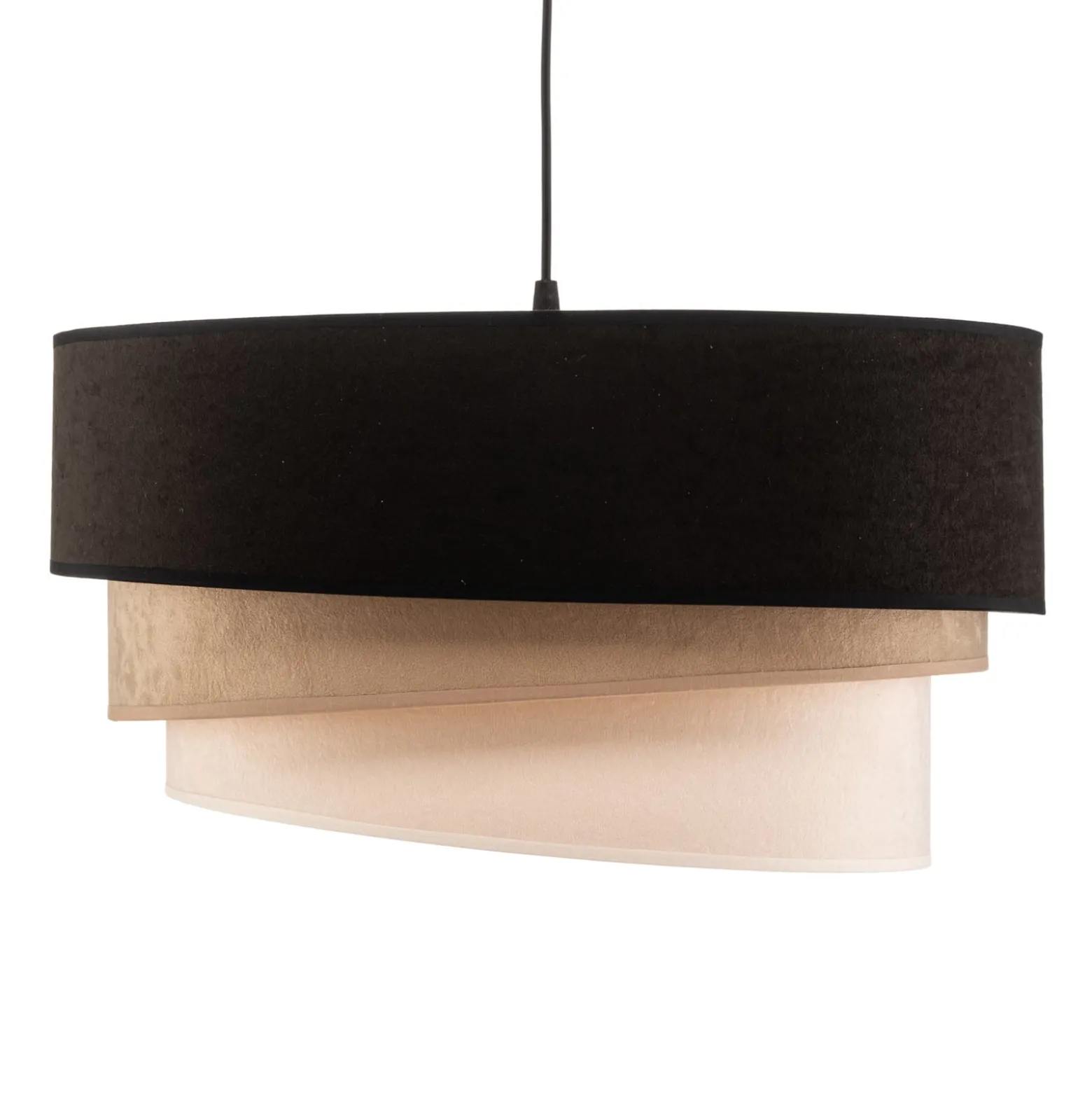 Riippuvalaisin Devon, musta/beige/ecru/kulta Ø45cm