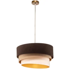 Riippuvalaisin Devon, ruskea/beige/ecru/kulta Ø45cm