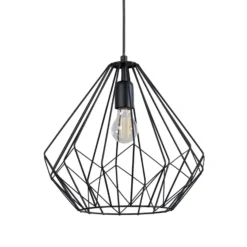 Riippuvalaisin Diamond, musta, metalli, Ø 37 cm, E27