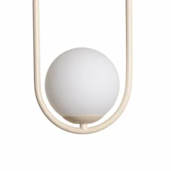 Riippuvalaisin Dione, opaali/creme 1-lamppuinen