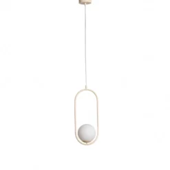 Riippuvalaisin Dione, opaali/creme 1-lamppuinen