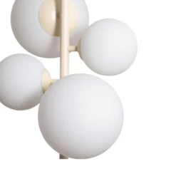 Riippuvalaisin Dione, opaali/kerma, 4-lamppuinen
