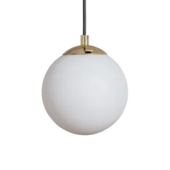 Riippuvalaisin Glassy, 4-lamppuinen, pyöreä, musta/opaali