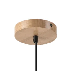 Riippuvalaisin Harmony, Ø 25 cm, valkoinen/tammi, lasi/puu