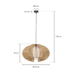Riippuvalaisin Modern C M puusäleillä Ø 50 cm